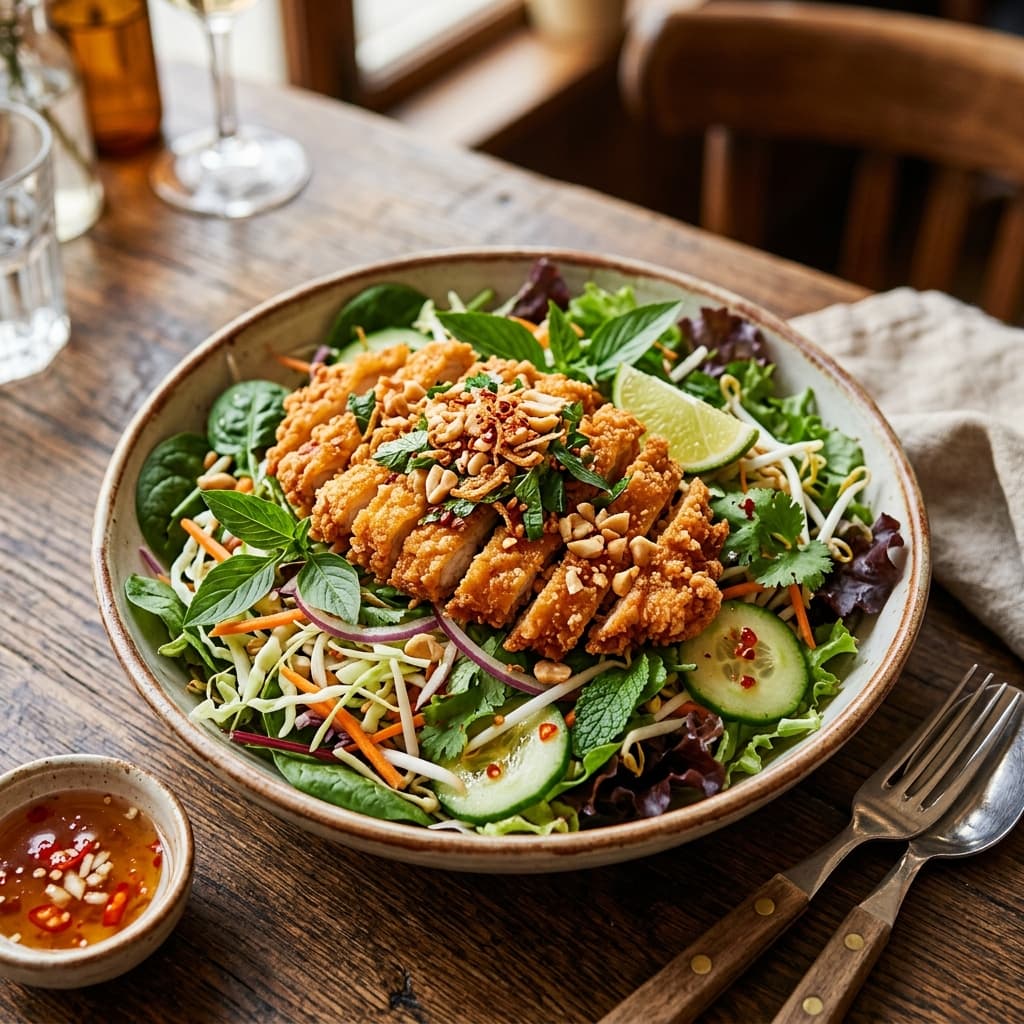 Salad gà giòn
